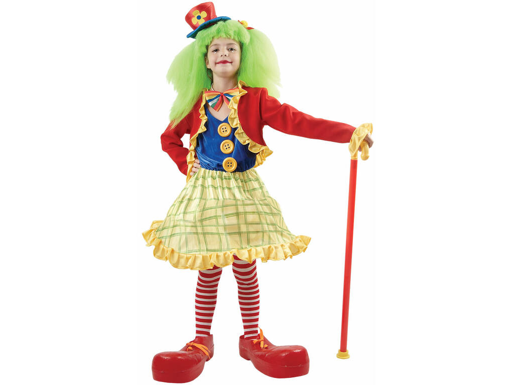 Clown-Mädchenkostüm Größe XL