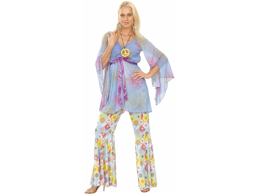 Costume Hippie Groovy Donna Taglia S