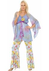 Disfraz Groovy Hippie Mujer Talla M