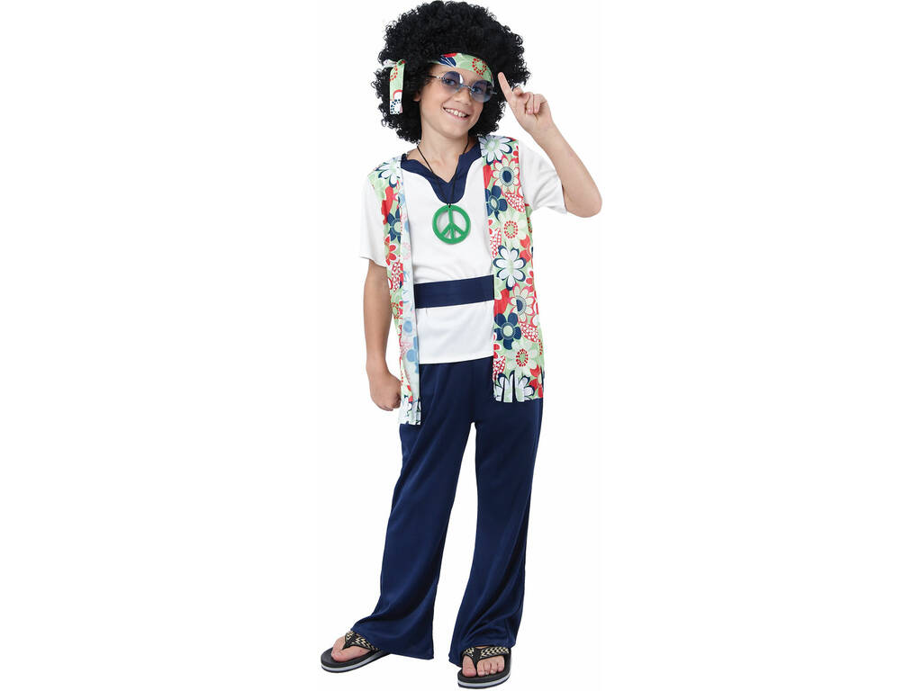 Disfraz Hippie Niño Talla XL