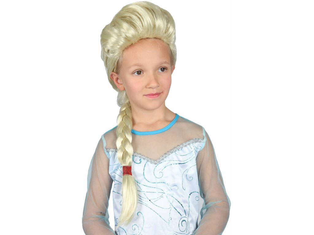 Perruque de princesse bleue pour enfants