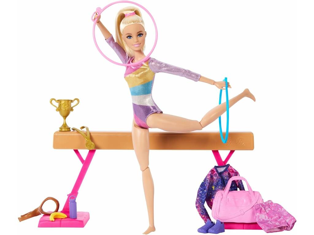 Barbie Tú Puedes Ser Gimnasta Rubia Con Set De Juego de Mattel HRG525