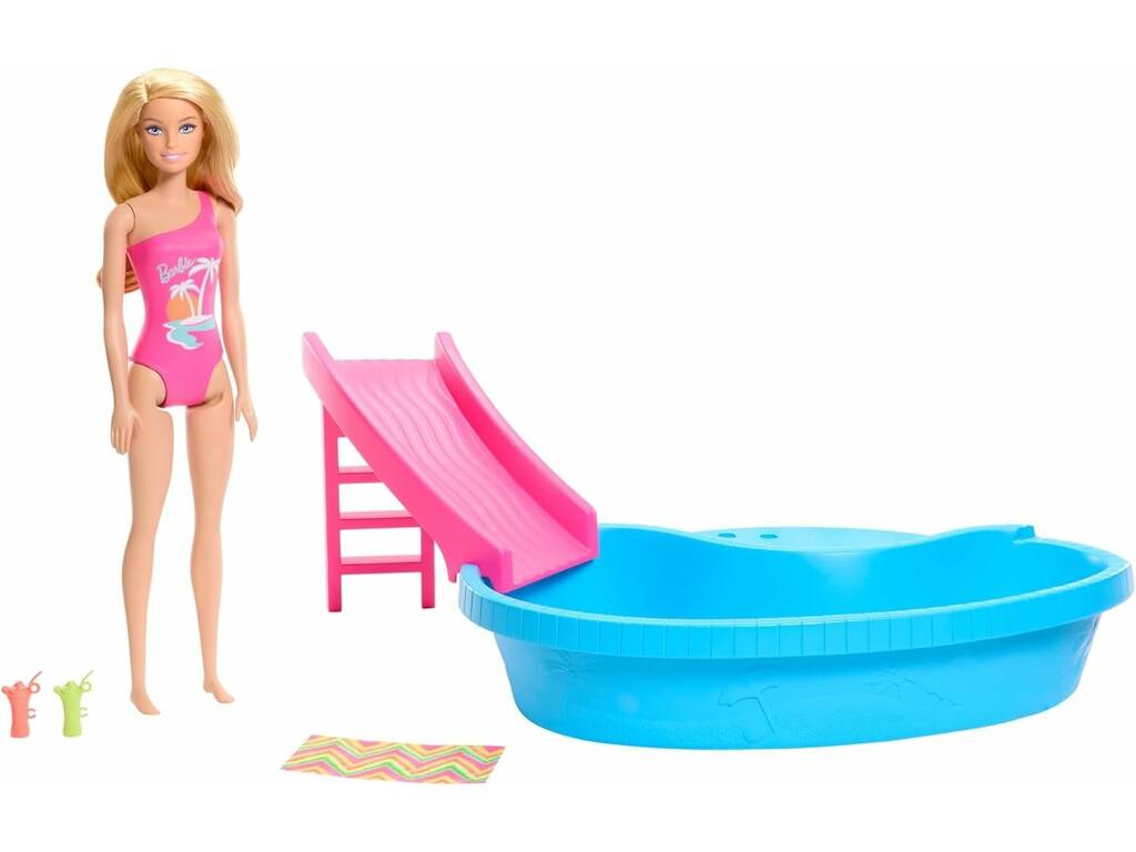 Barbie avec piscine par Mattel HRJ74