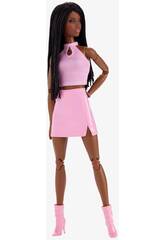 Barbie Signature Looks Trenzas con Falda Rosa Mattel HRM13