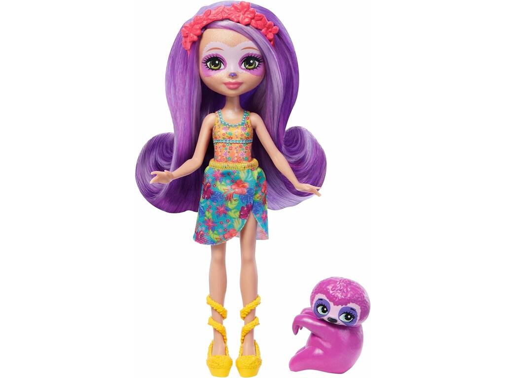 Enchantimals Sunshine Island Sloth Purple Mattel HRX82