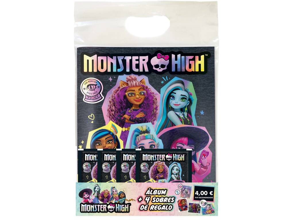 Album Monster High Starter Pack avec 4 enveloppes Panini