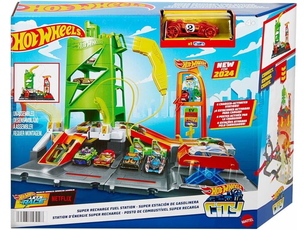 Hot Wheels City Stazione di Carica Elettrica Mattel HTN79