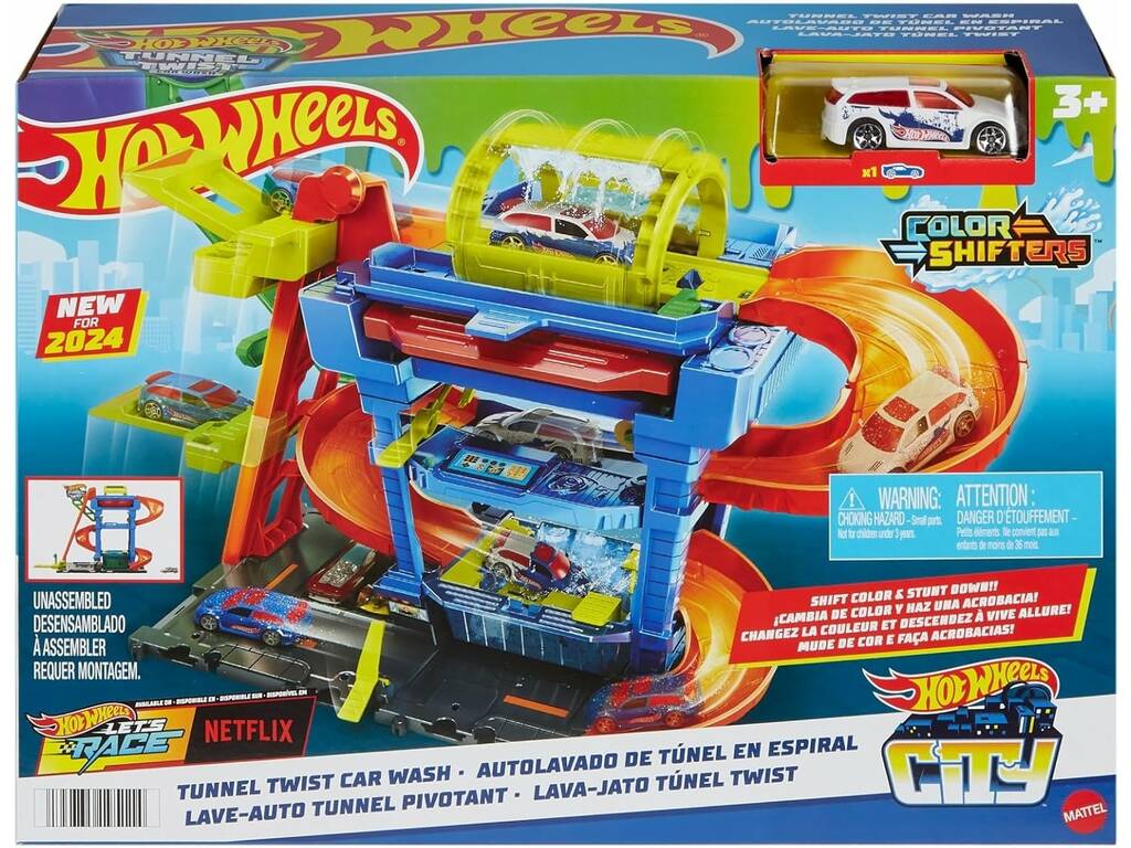 Hot Wheels City Túnel de Lavado en Espiral Mattel HTN80