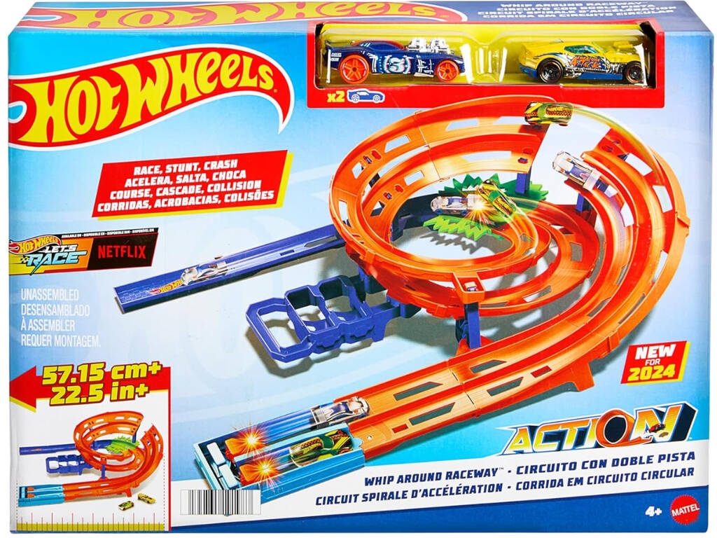 Hot Wheels Action-Rennstreckenrunden und mehr Runden Mattel HTK17