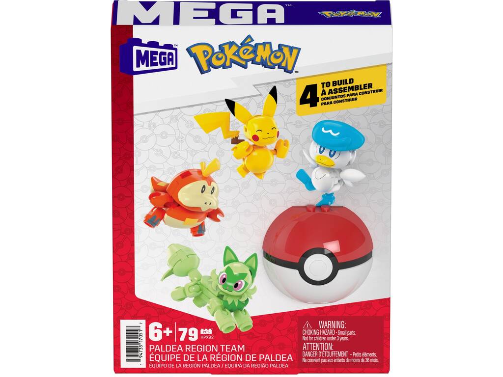 Pokémon Mega Equipo de la Región Paldea Mattel HPX92