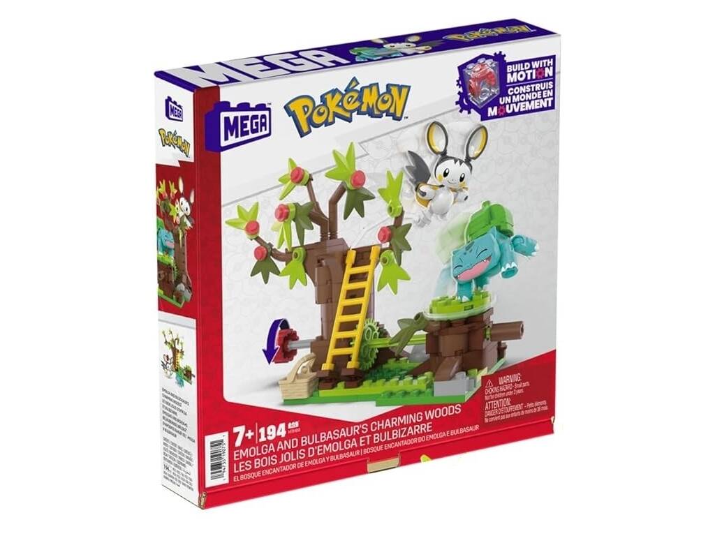 Pokémon Mega El Bosque Encantador de Emolga y Bulbasaur Mattel HTH69