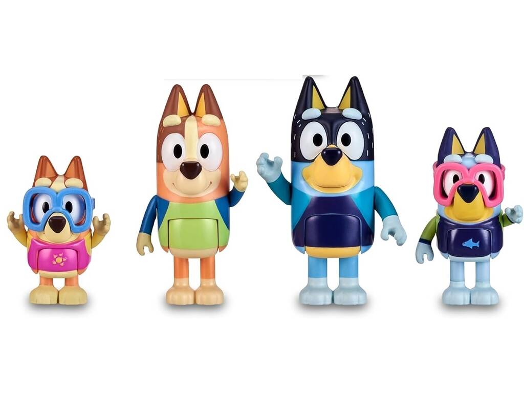 Bluey Pack 4 Figure Famosa BLY63000