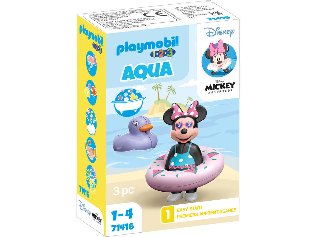 Playmobil 1.2.3 Disney Viaje a la Playa de Minnie 71416