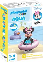 Playmobil 1.2.3 Disney Viagem  Praia de Minnie 71416
