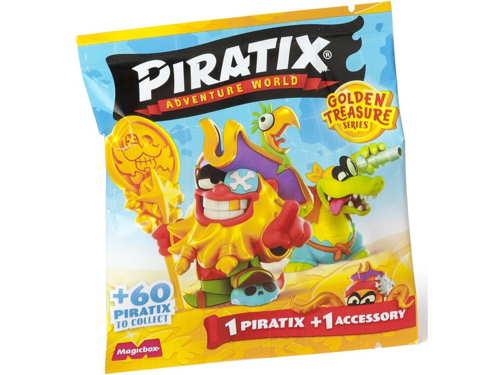 Piratix Golden Treasure Series Enveloppe avec figurine et accessoires Boîte magique surprise PPX1D424IN00