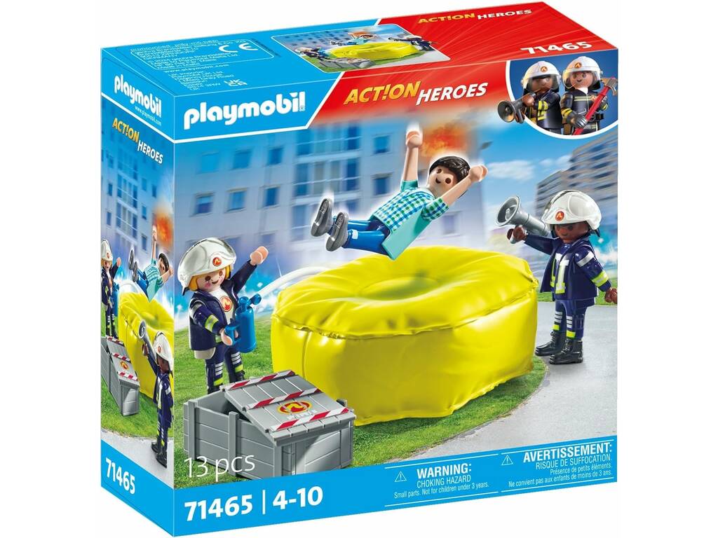Playmobil Action Heroes Bomberos con Colchoneta 71465