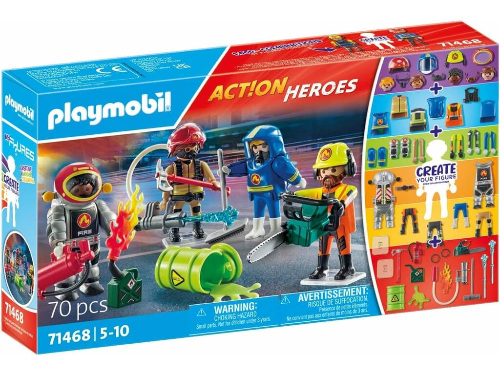 Playmobil Action Heroes Mes Figures Pompiers 71468