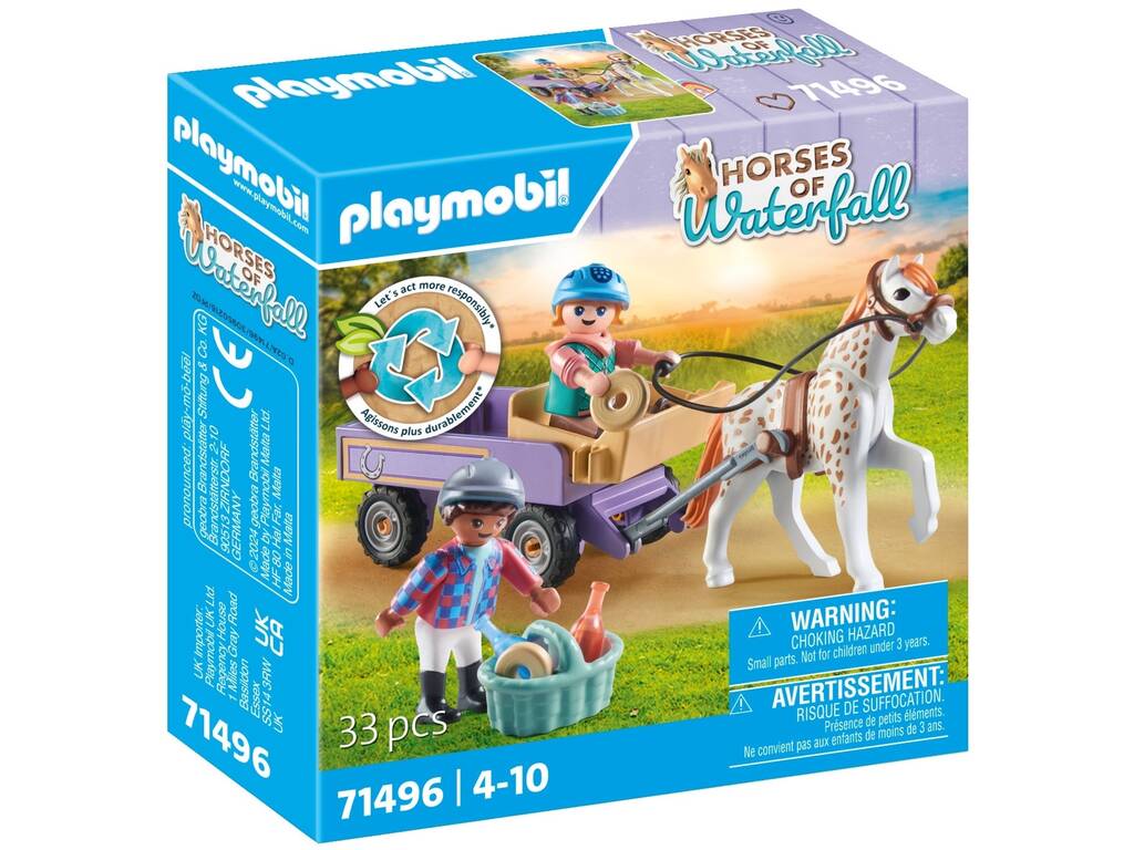 Playmobil Horses of Waterfall Carrozza con Pony 71496