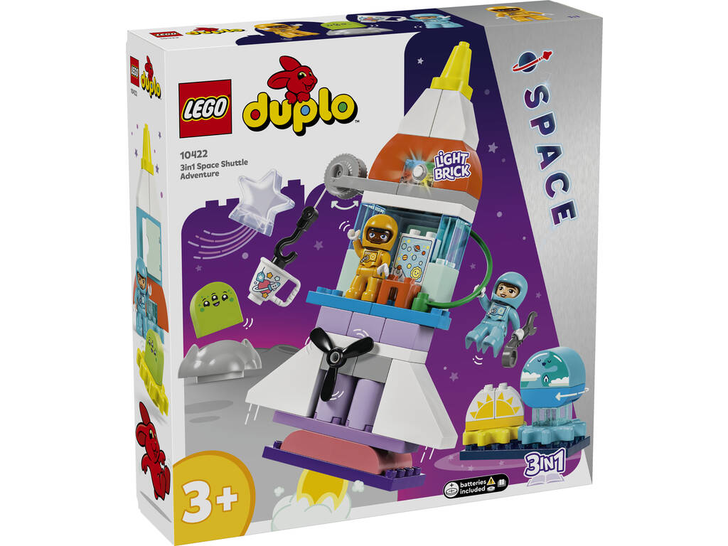 Lego Duplo Space Aventura en Lanzadera Espacial 3 en 1 10422