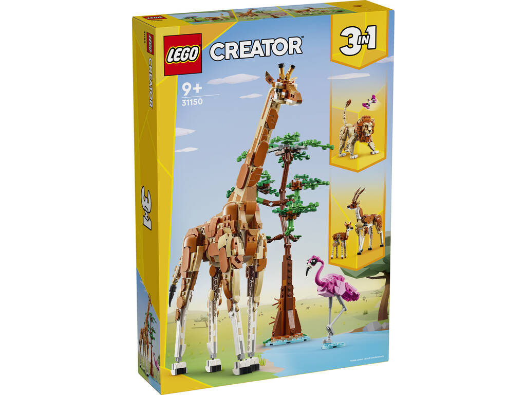 Lego Creator 3 en 1 Safari de Animales Salvajes 31150