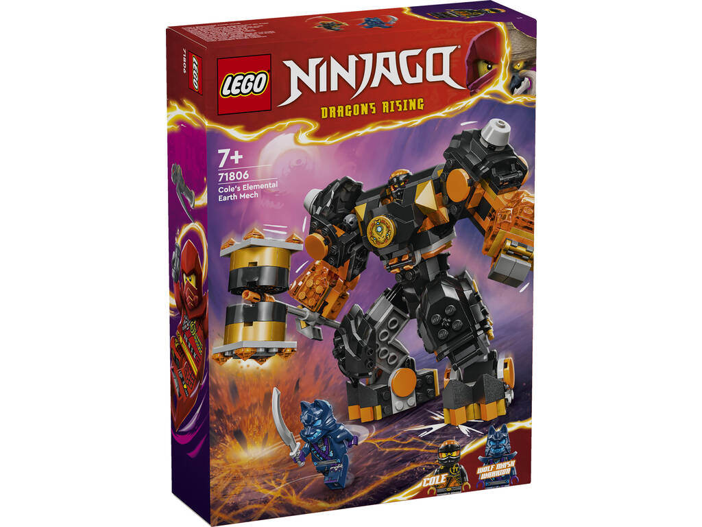 Lego Ninjago Meca Elemental de la Tierra de Cole 71806