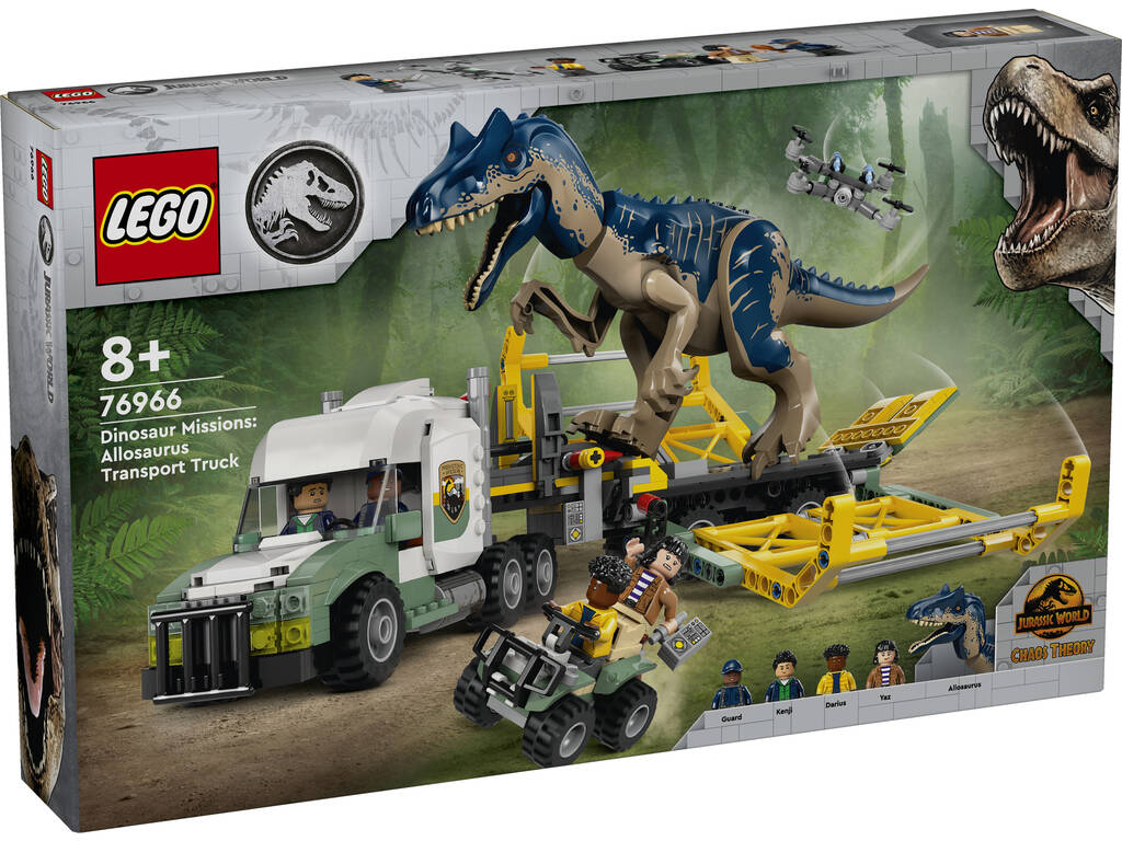 Lego Jurassic World Misiones Dinosaurio: Camión de Transporte del Allosaurus 76966