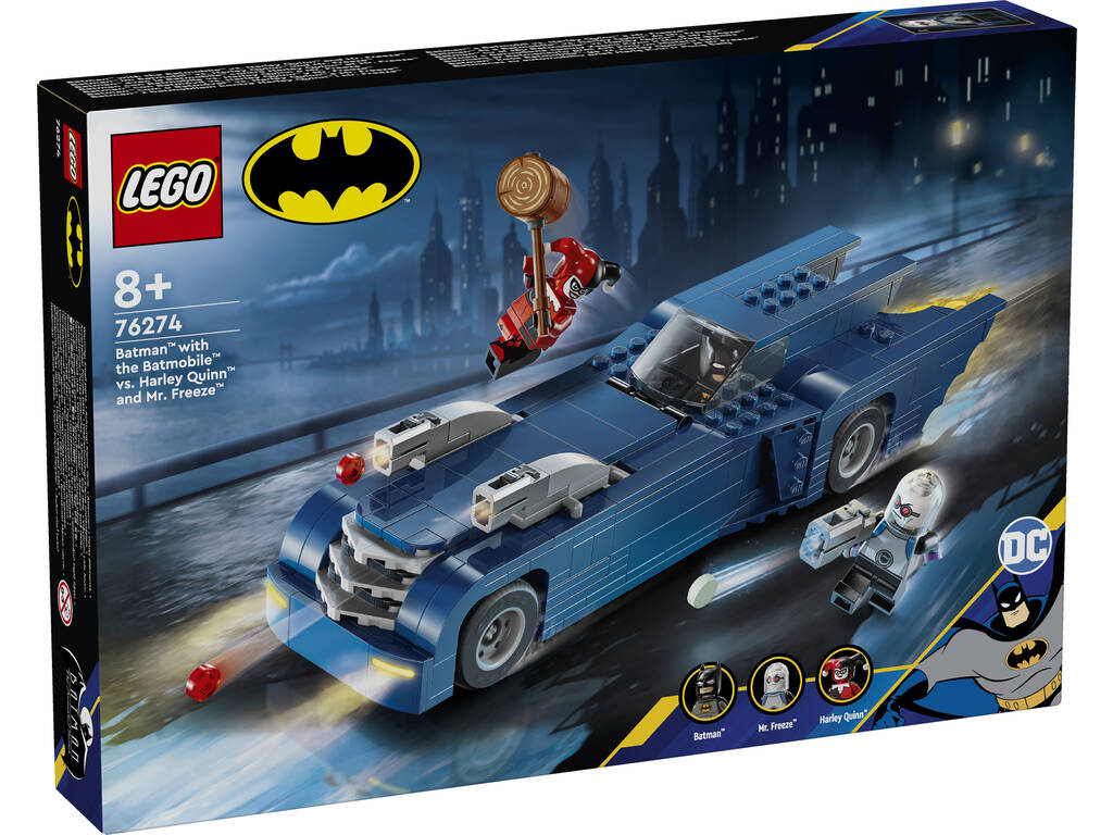 Lego Batman DC Batman avec Batmobile vs Harley Quinn et Mr. Freeze