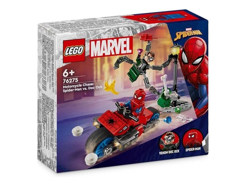 Lego Marvel Spiderman Persecución en Moto Spiderman VS Doc Ock 76275