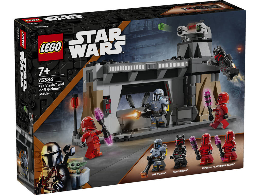 Lego Star Wars Schlacht zwischen Paz Vizsla und Moff Gideon 75386