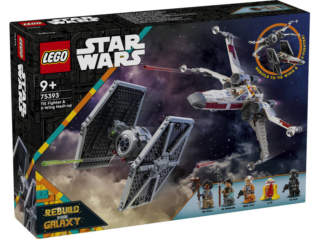 Lego Star Wars Caccia Tie Fighter e X-Wing fusionati 75393