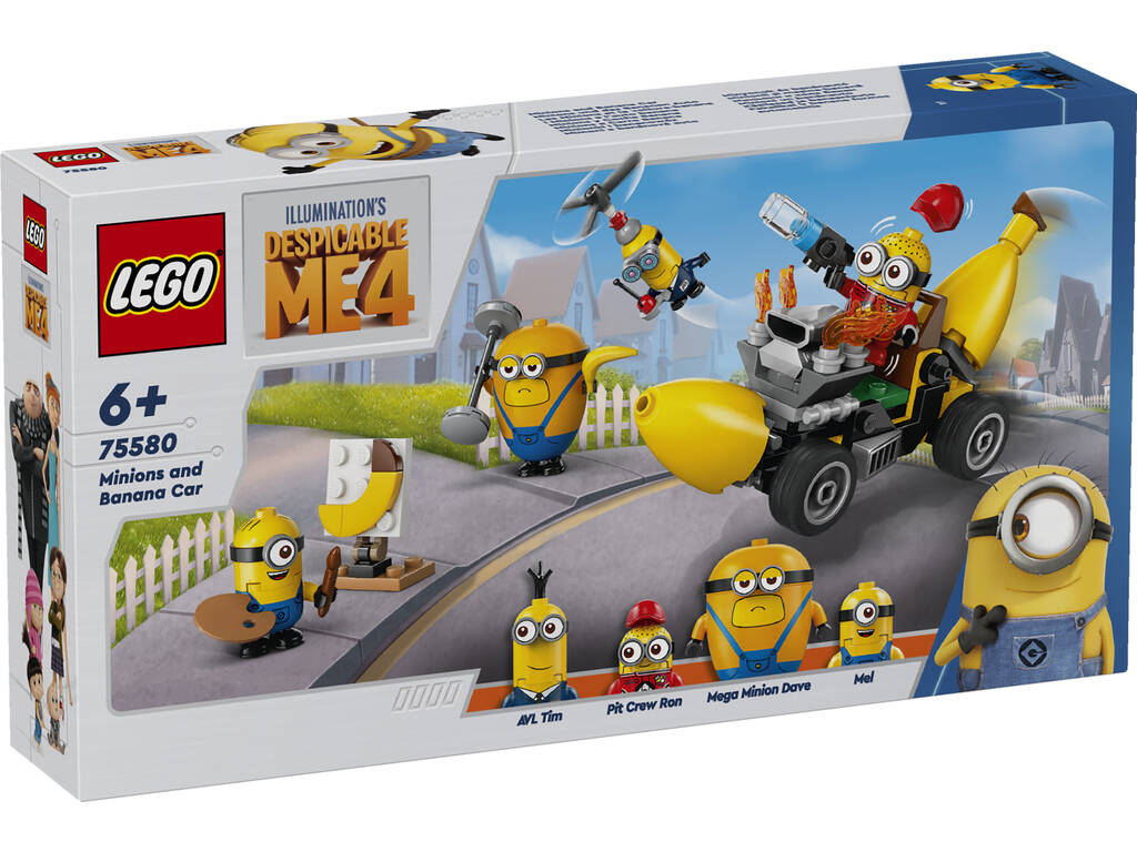 Lego Gru 4 Meu Malvado Favorito Minions e Carro Banana 75580