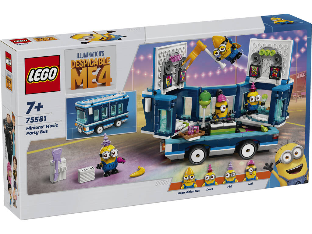 Lego Gru 4 My Favourite Villain Autobus della festa Musicale dei Minions 75581