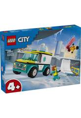 Lego City Ambulância de Emergências e Jovem com Snowboard 60403