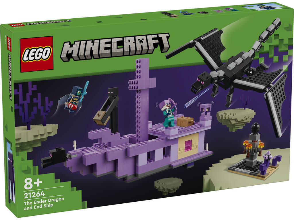 Lego Minecraft El Dragón Ender y el Barco del End 21264