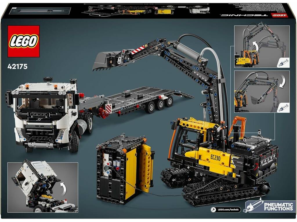 Lego Technic Camión FMX y Excavadora Eléctrica EC230 Volvo 42175