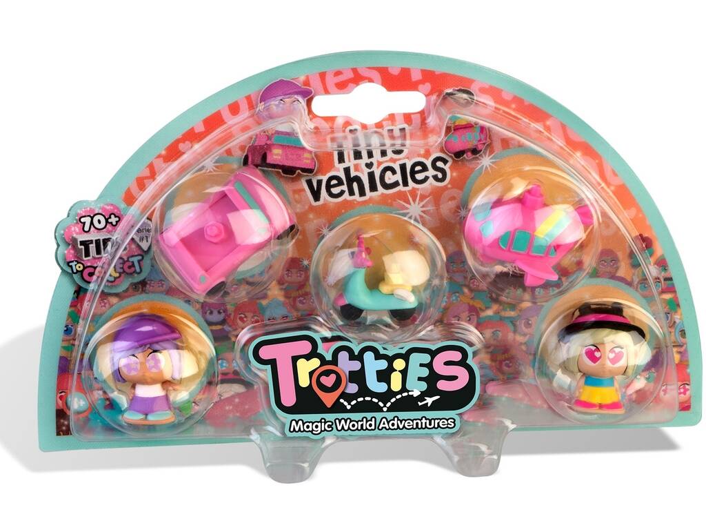 Trotties Tiny Pack 3 Vehículos y 2 Figuras Famosa TFT26000