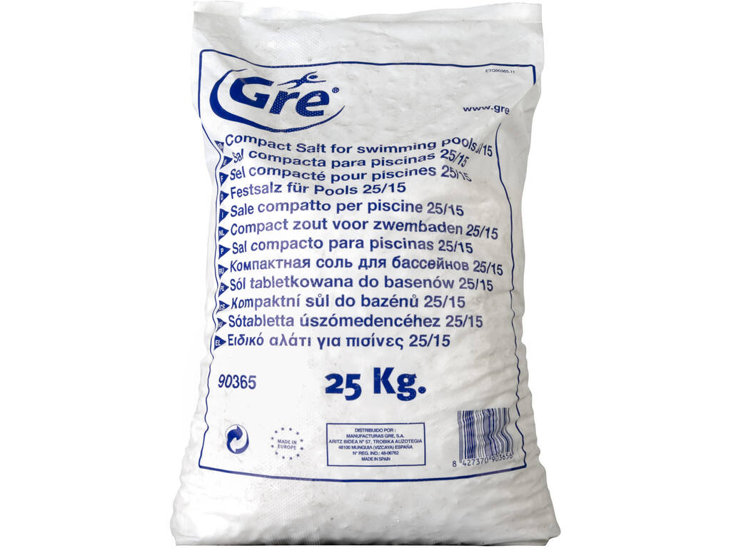 Saco de 25 kg de sal Compacto Gre 90365