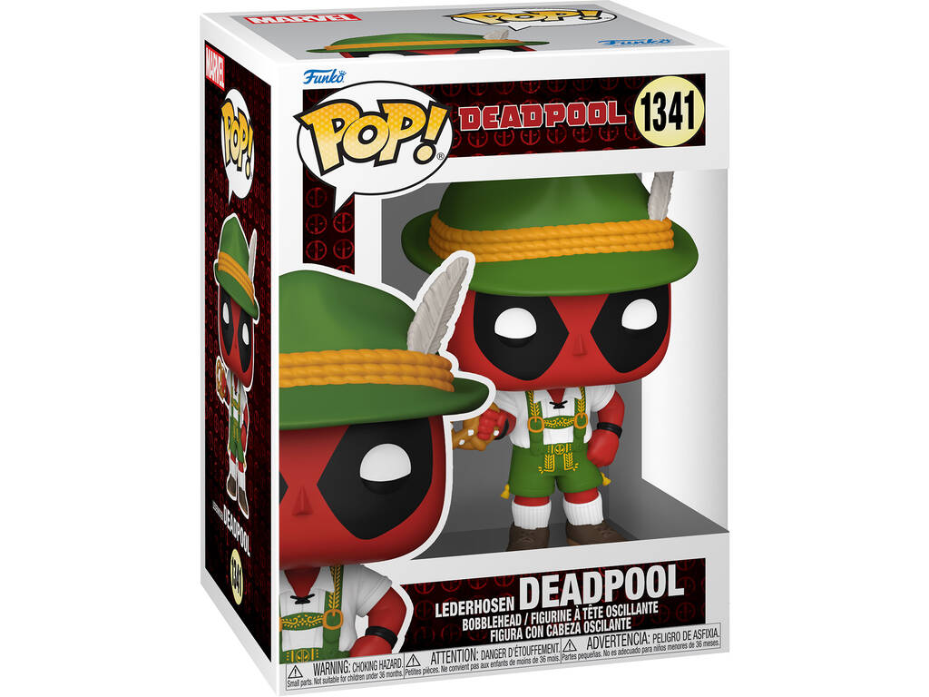Funko Pop Marvel Deadpool Lederhosen com Cabeça Oscilante 76076