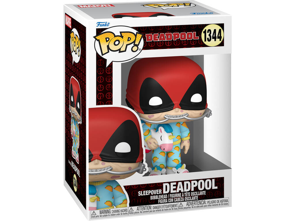 Funko Pop Marvel Deadpool Sleepover con Cabeza Oscilante 76079