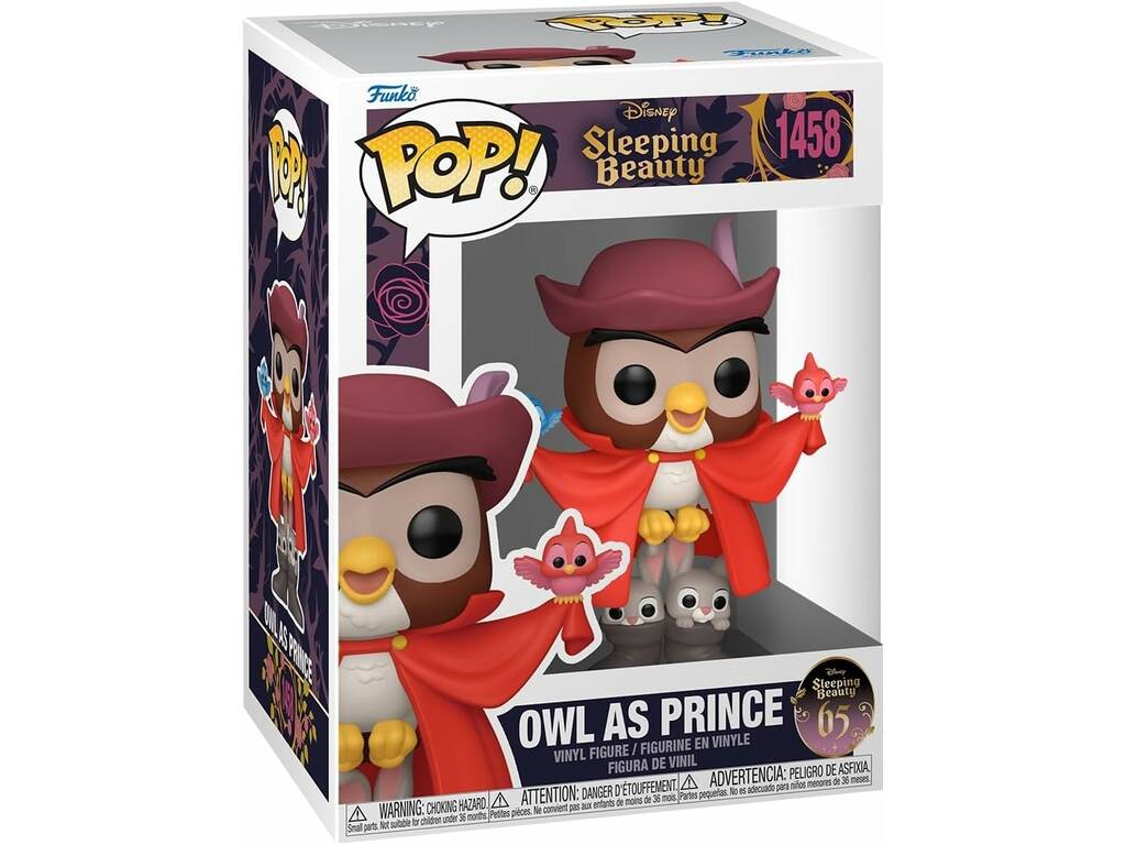 Funko Pop A Bela Adormecida 65 Aniversário Figura Coruja como Príncipe 78185