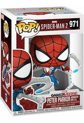 imagen Funko Pop Marvel Spiderman 2 Figur Peter Parker Advanced Suit 2.0 mit Schwenkbarem Kopf 76109