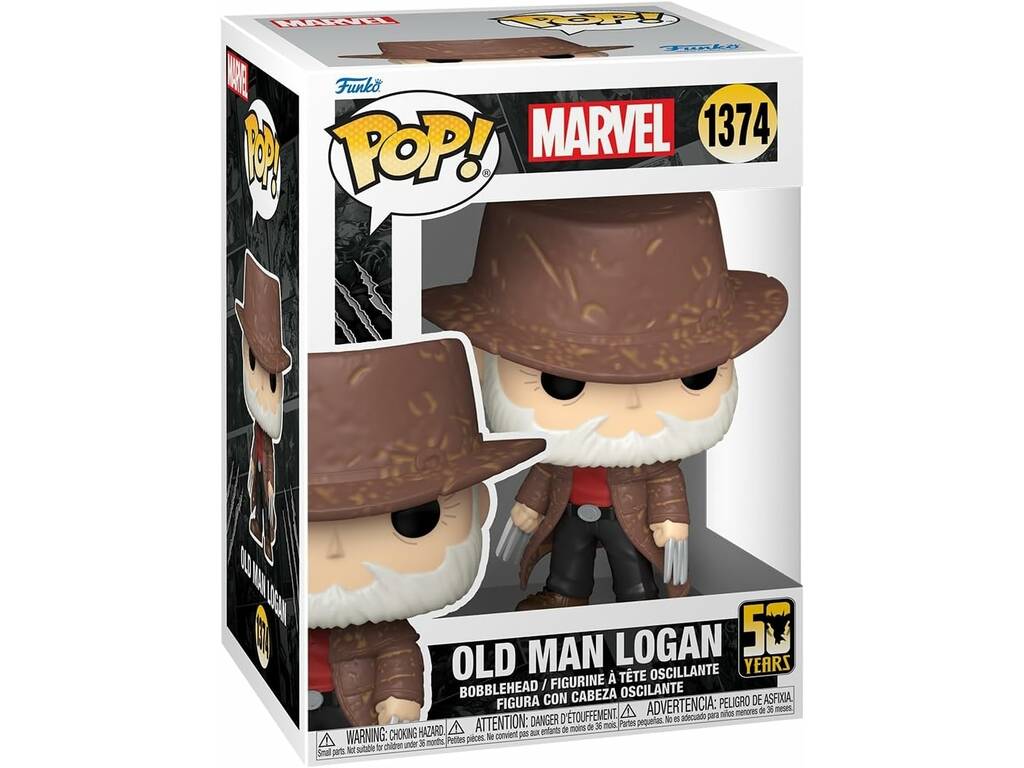 Funko Pop Marvel 50th anniversario Wolverine figura Old Man Logan 77435