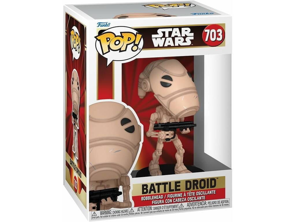 Funko Pop Star Wars Figura Battle Droid con testa oscillante 76016