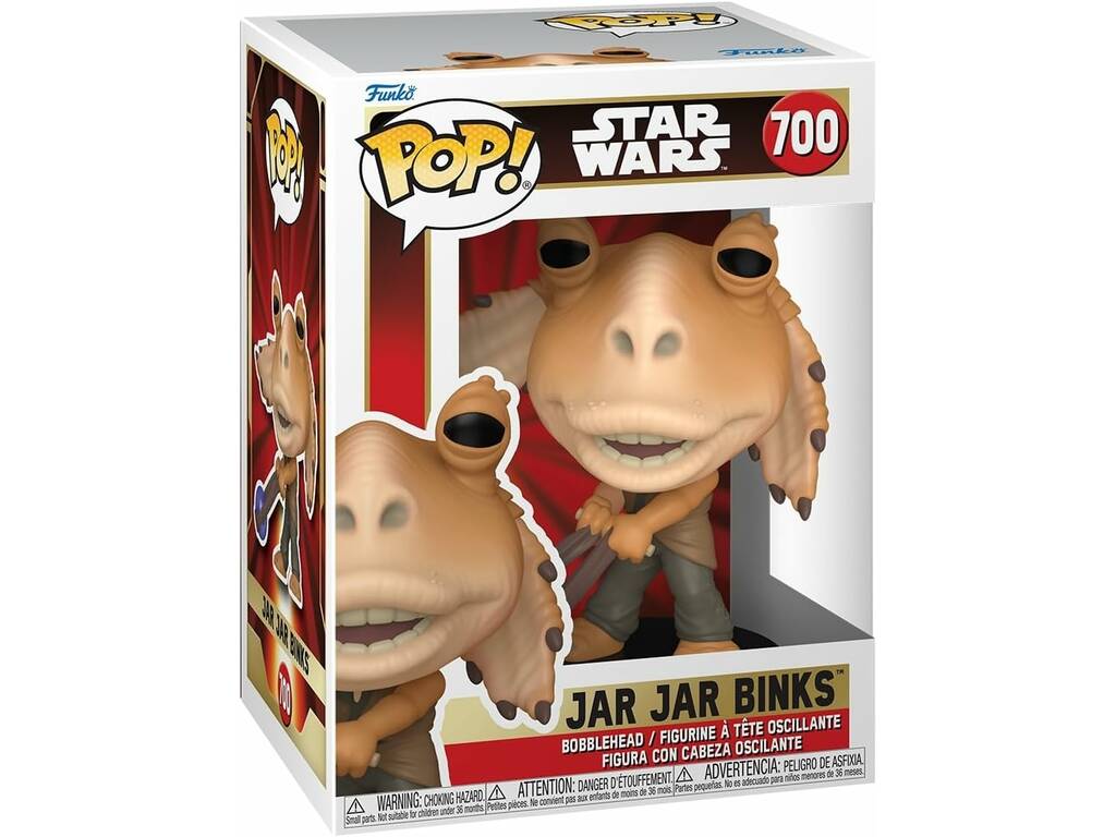 Funko Pop Star Wars Jar Jar Binks Figur mit schwingendem Kopf 76017