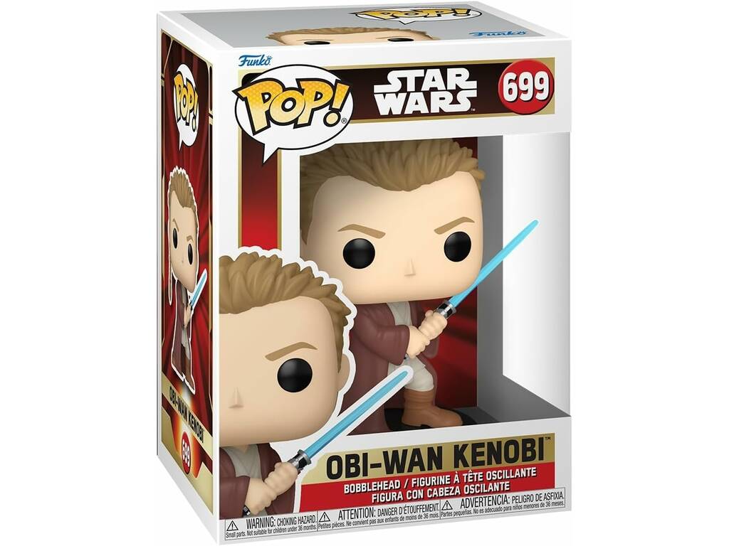 Funko Pop Star Wars Figura Obi-Wan Kenobi con Cabeza Oscilante 76018
