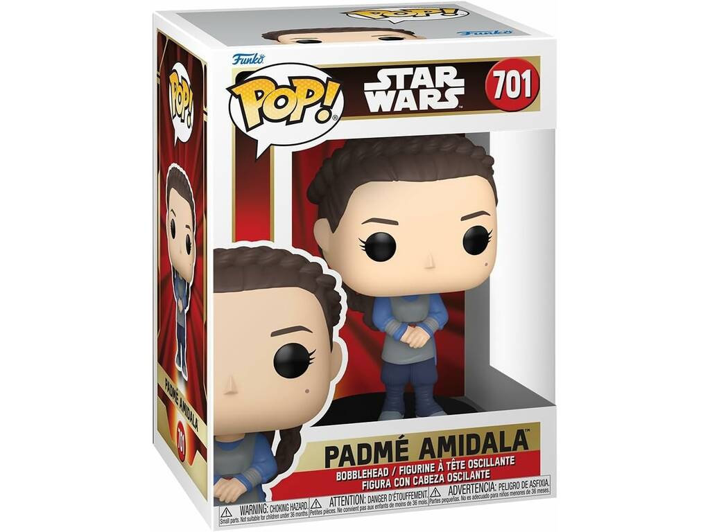 Funko Pop Star Wars Figura Padmé Amidala com Cabeça Oscilante 76019