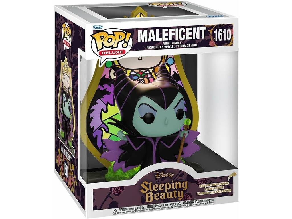 Funko Pop Deluxe La Bella Durmiente Figura Maléfica con Vidriera