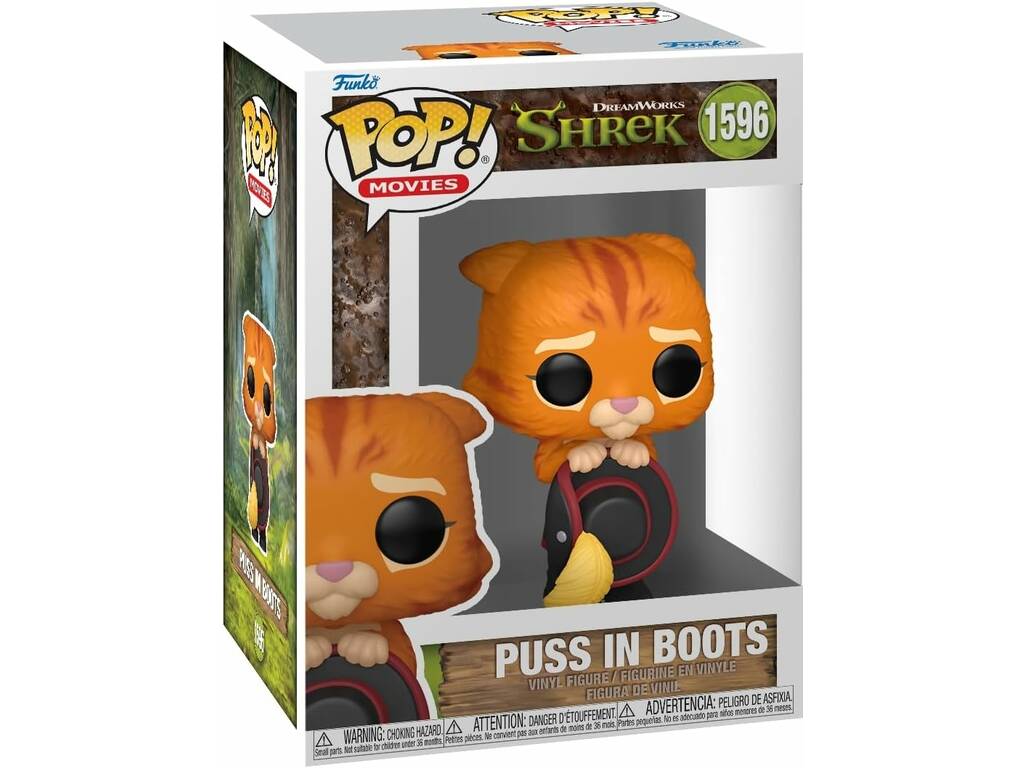 Funko Pop Movies Shrek Figura del Gatto con gli Stivali 81175