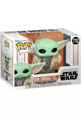 Funko Pop Star Wars Figura Din Grogu con Armadura y Cabeza Oscilante 80004