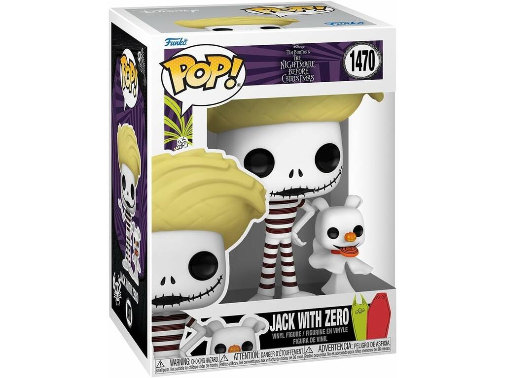 Funko Pop Pesadelo Antes do Natal Figura Jack com Zero